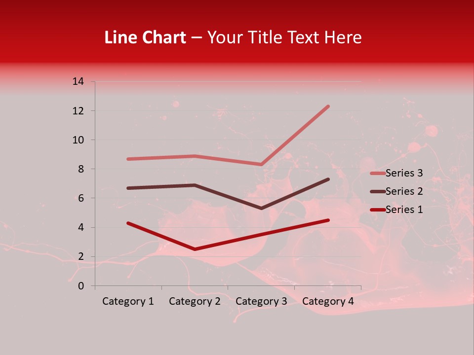 A Black And Red Background With A Splash Of Paint PowerPoint Template