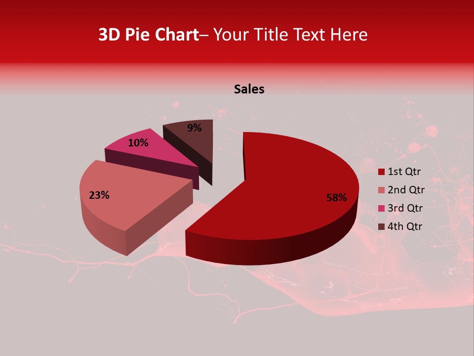 A Black And Red Background With A Splash Of Paint PowerPoint Template