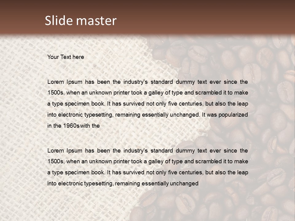 Mug Drinks Brown PowerPoint Template