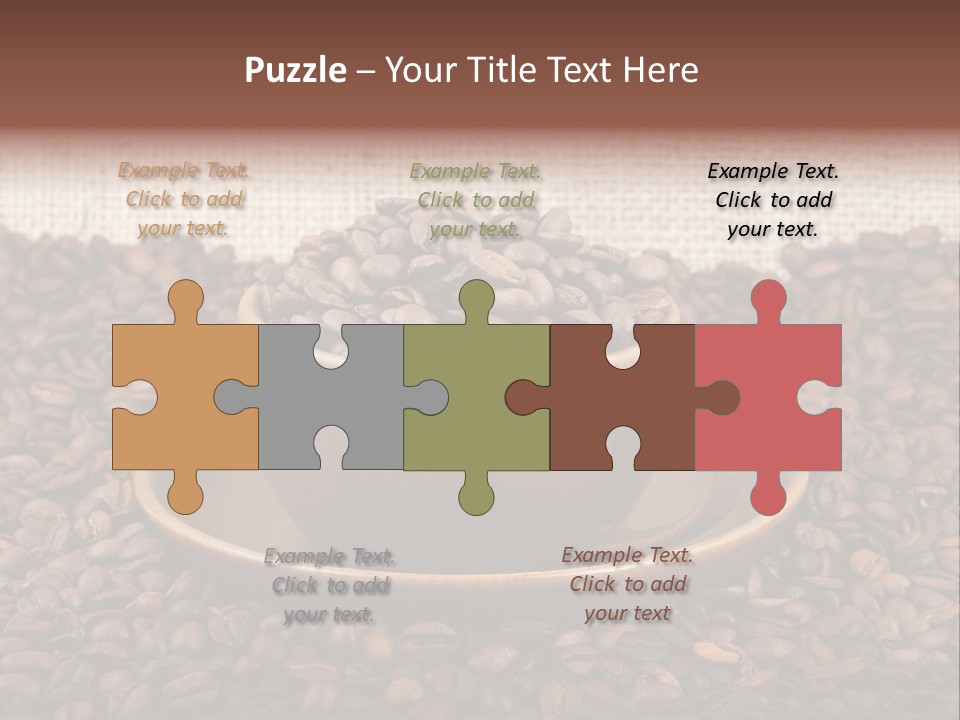 A Cup Of Coffee On Top Of A Pile Of Coffee Beans PowerPoint Template