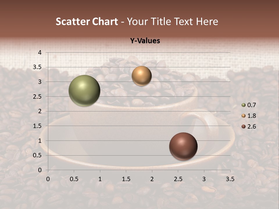 A Cup Of Coffee On Top Of A Pile Of Coffee Beans PowerPoint Template