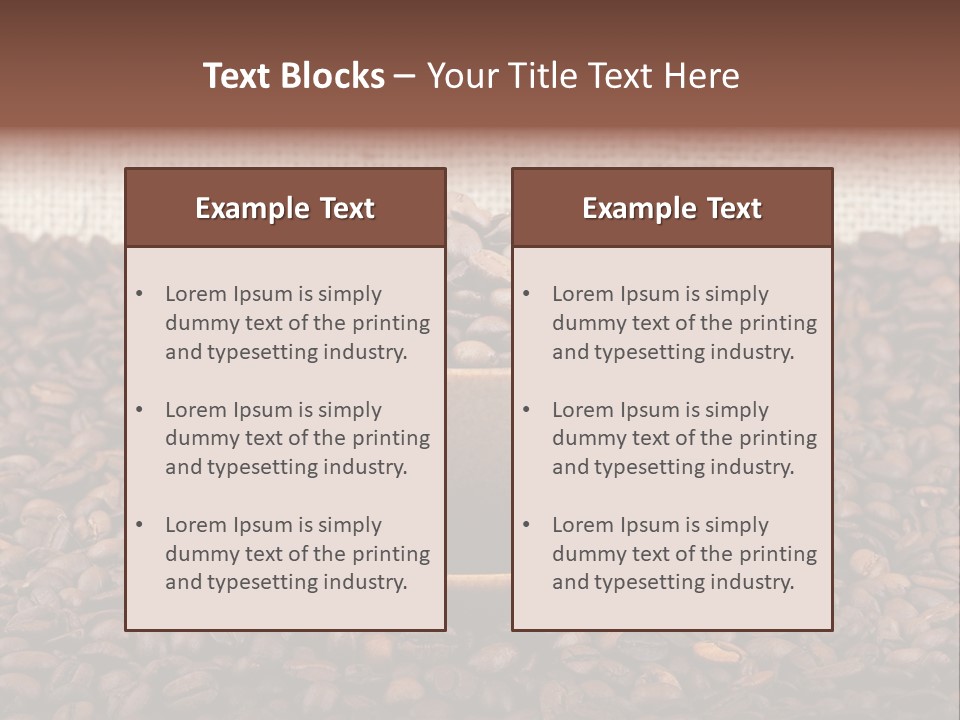 A Cup Of Coffee On Top Of A Pile Of Coffee Beans PowerPoint Template
