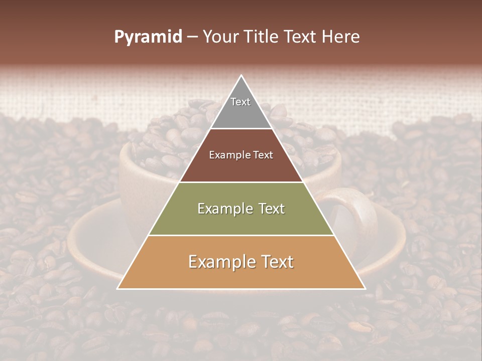 A Cup Of Coffee On Top Of A Pile Of Coffee Beans PowerPoint Template