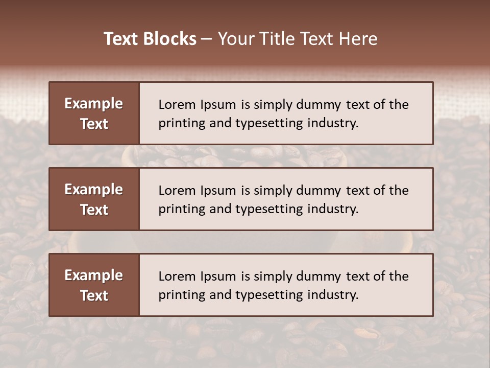 A Cup Of Coffee On Top Of A Pile Of Coffee Beans PowerPoint Template