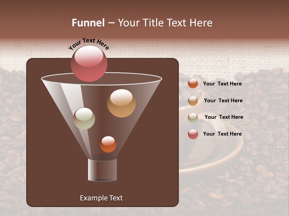 A Cup Of Coffee On Top Of A Pile Of Coffee Beans PowerPoint Template