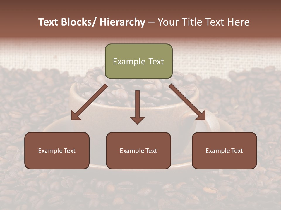 A Cup Of Coffee On Top Of A Pile Of Coffee Beans PowerPoint Template