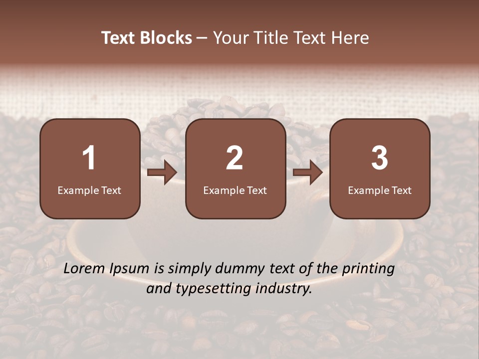 A Cup Of Coffee On Top Of A Pile Of Coffee Beans PowerPoint Template