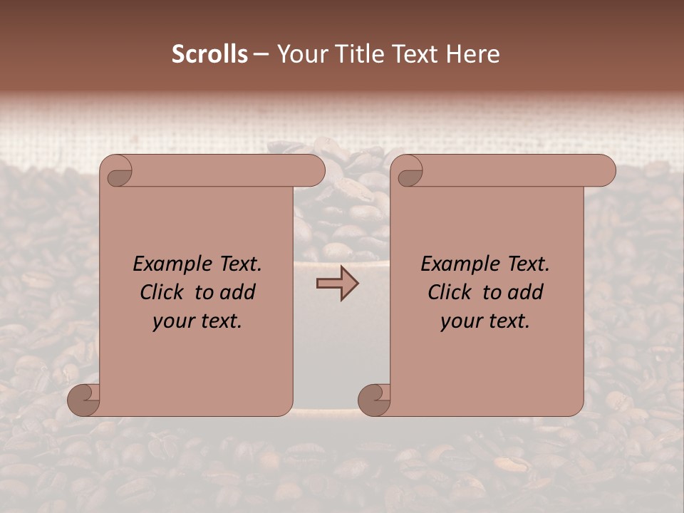 A Cup Of Coffee On Top Of A Pile Of Coffee Beans PowerPoint Template