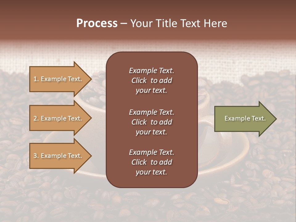 A Cup Of Coffee On Top Of A Pile Of Coffee Beans PowerPoint Template