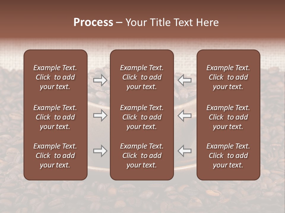 A Cup Of Coffee On Top Of A Pile Of Coffee Beans PowerPoint Template
