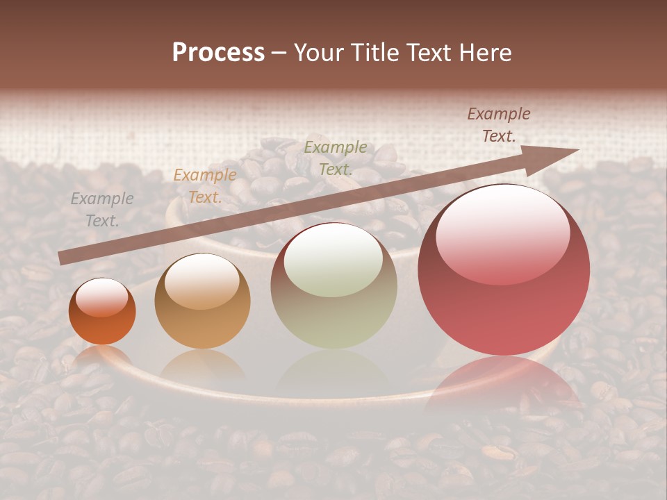 A Cup Of Coffee On Top Of A Pile Of Coffee Beans PowerPoint Template
