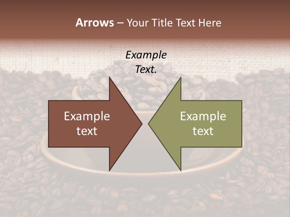 A Cup Of Coffee On Top Of A Pile Of Coffee Beans PowerPoint Template