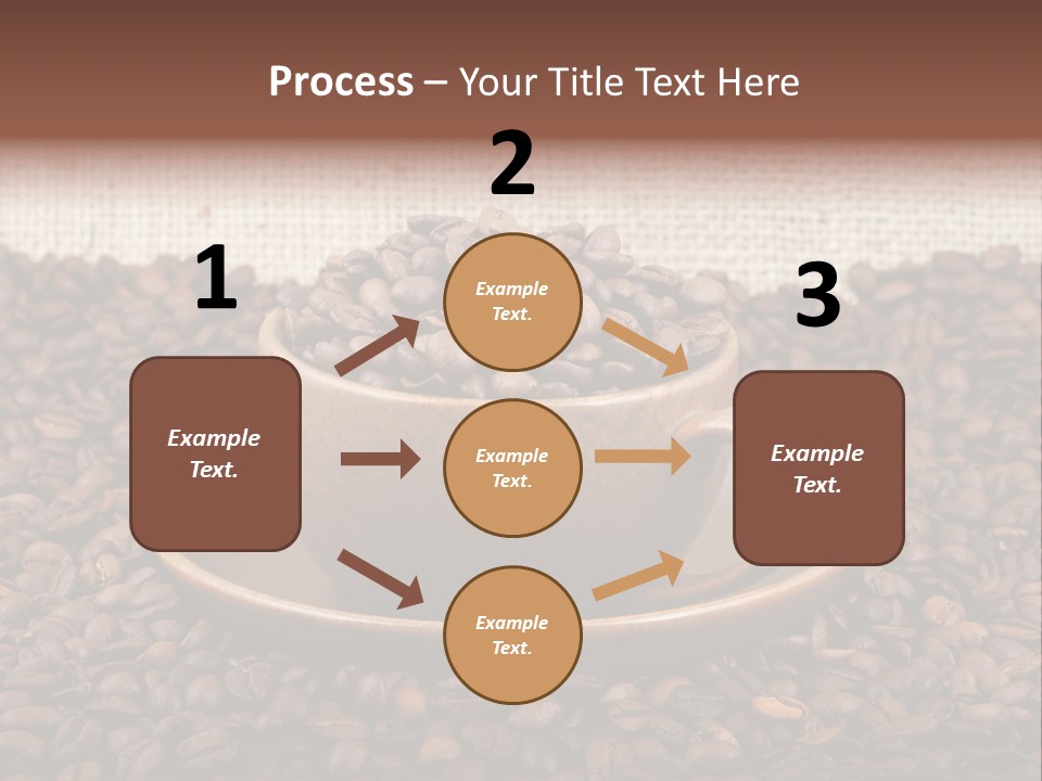 A Cup Of Coffee On Top Of A Pile Of Coffee Beans PowerPoint Template