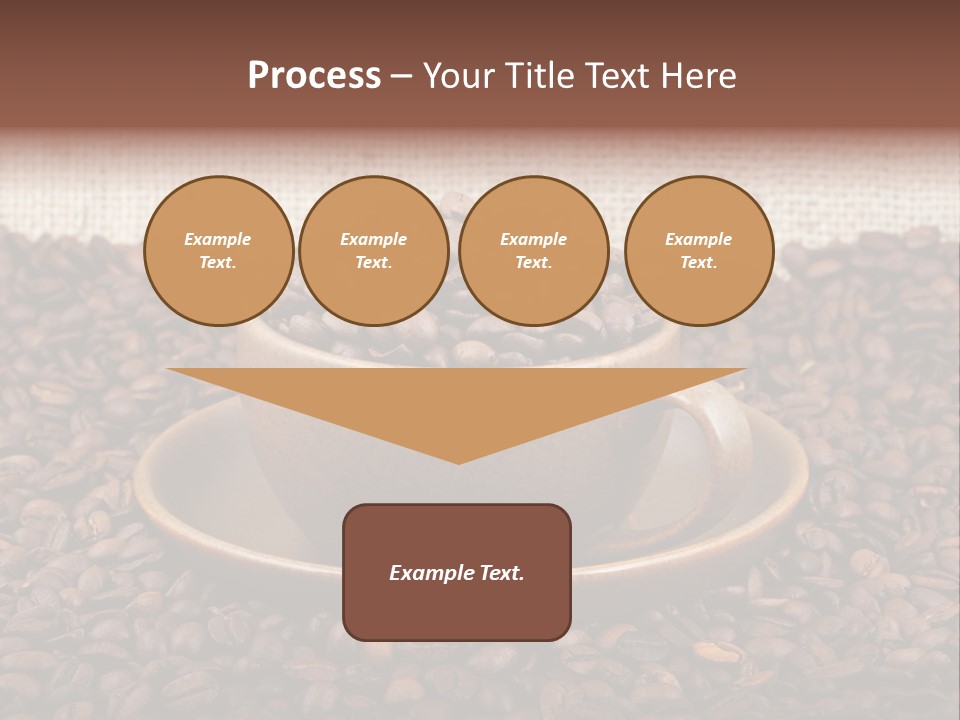A Cup Of Coffee On Top Of A Pile Of Coffee Beans PowerPoint Template