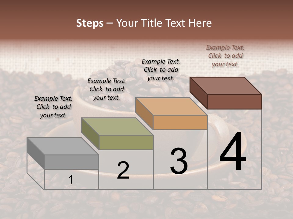 A Cup Of Coffee On Top Of A Pile Of Coffee Beans PowerPoint Template