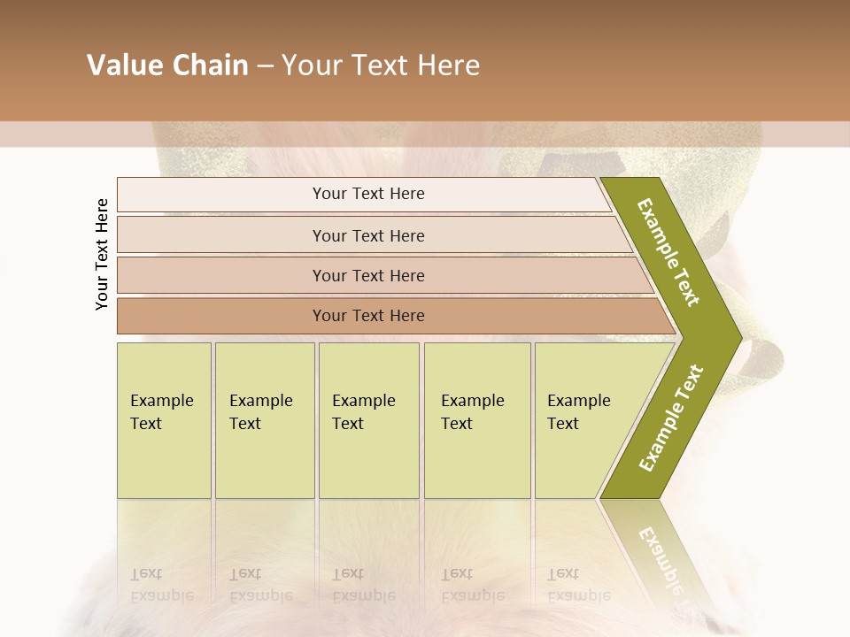 A Brown Bunny With A Green Bow On Its Head PowerPoint Template