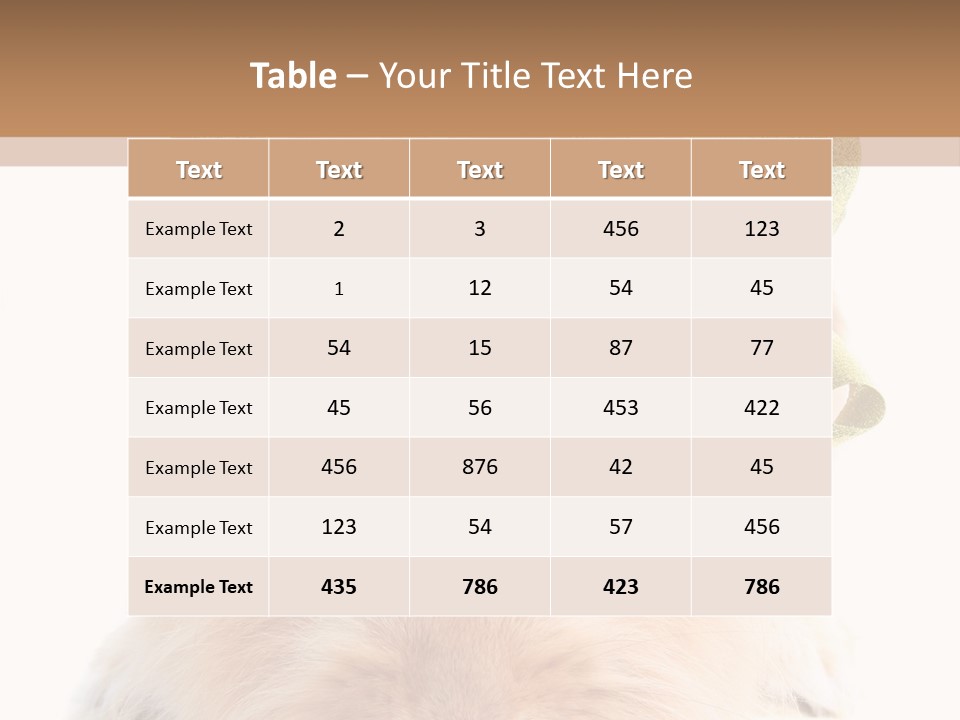 A Brown Bunny With A Green Bow On Its Head PowerPoint Template