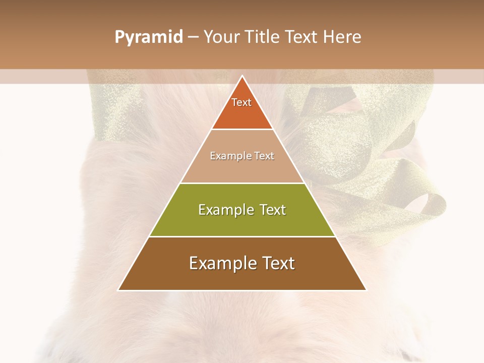 A Brown Bunny With A Green Bow On Its Head PowerPoint Template