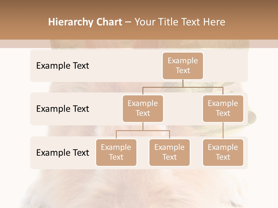 A Brown Bunny With A Green Bow On Its Head PowerPoint Template