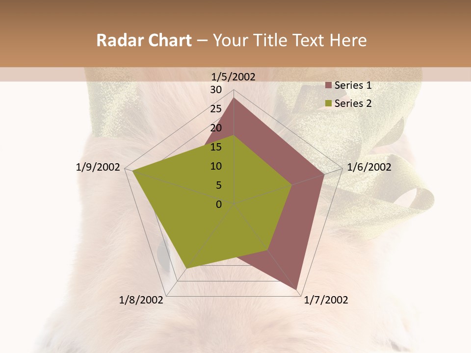 A Brown Bunny With A Green Bow On Its Head PowerPoint Template
