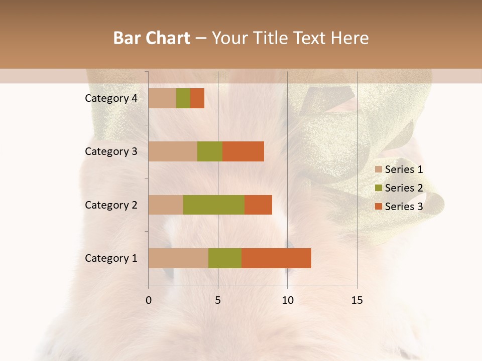A Brown Bunny With A Green Bow On Its Head PowerPoint Template