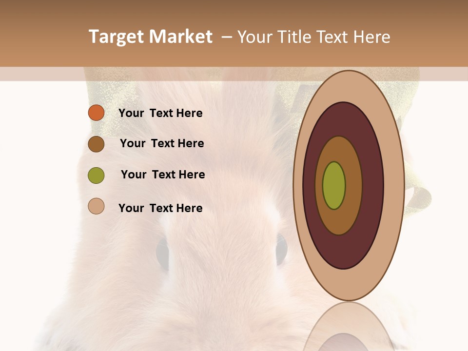 A Brown Bunny With A Green Bow On Its Head PowerPoint Template