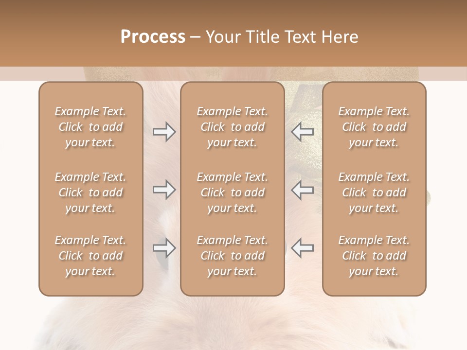 A Brown Bunny With A Green Bow On Its Head PowerPoint Template