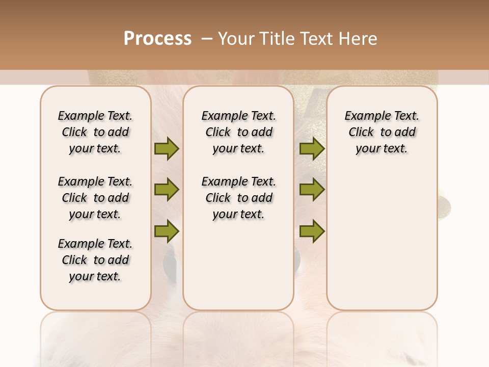 A Brown Bunny With A Green Bow On Its Head PowerPoint Template
