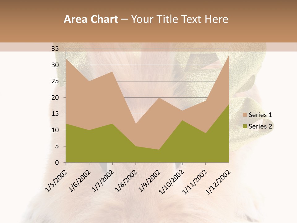 A Brown Bunny With A Green Bow On Its Head PowerPoint Template