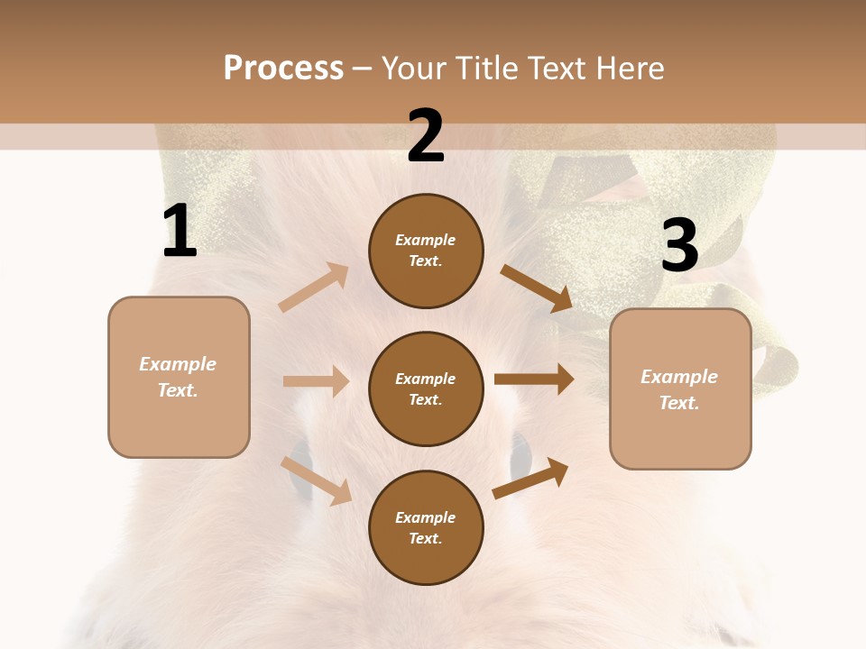 A Brown Bunny With A Green Bow On Its Head PowerPoint Template