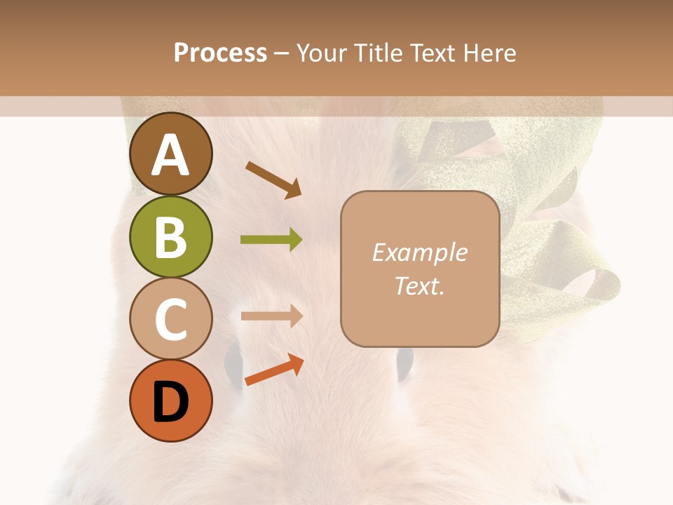 A Brown Bunny With A Green Bow On Its Head PowerPoint Template