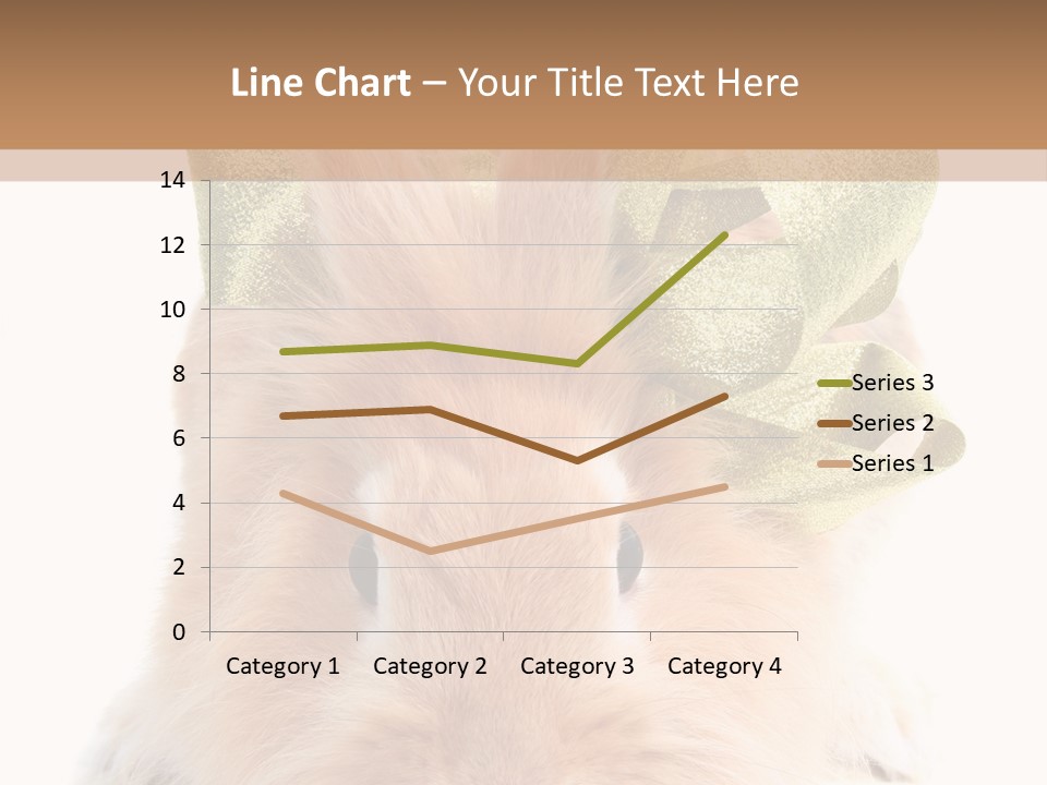 A Brown Bunny With A Green Bow On Its Head PowerPoint Template
