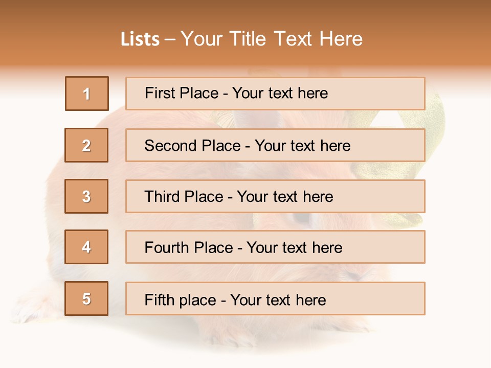 Furry Muffle Isolated PowerPoint Template