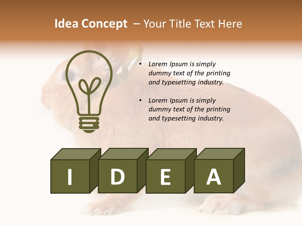 Easter Stylish Bunny PowerPoint Template