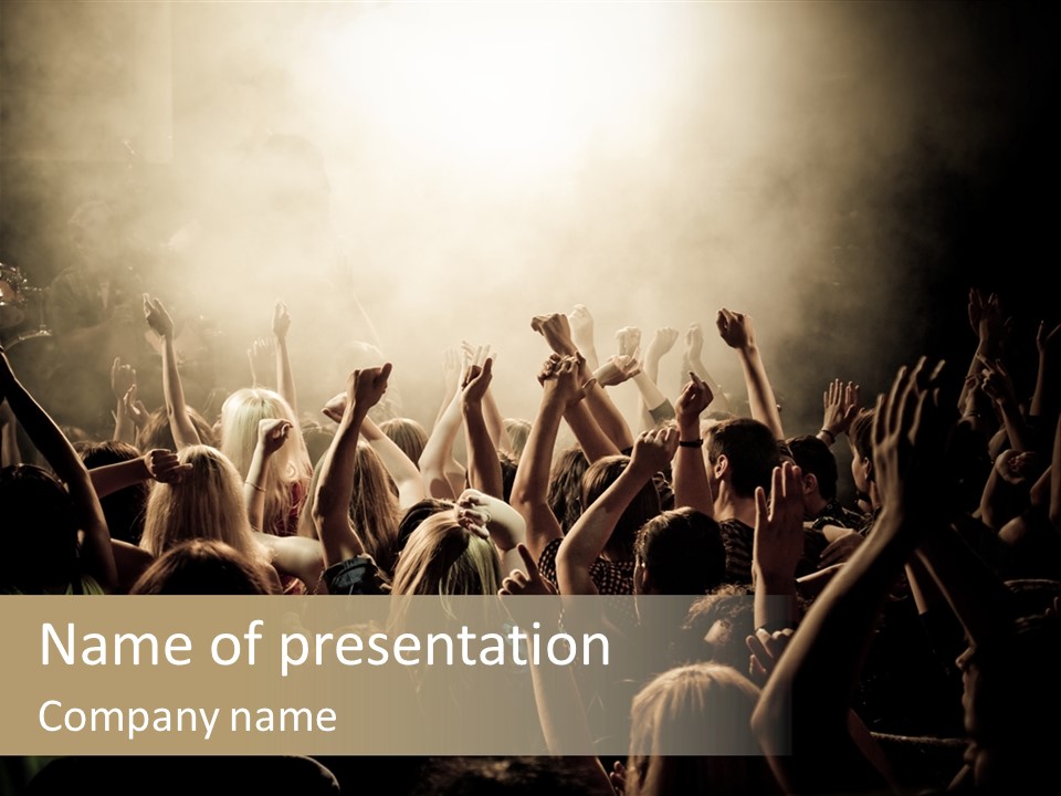 Festival Crowd Spectator PowerPoint Template