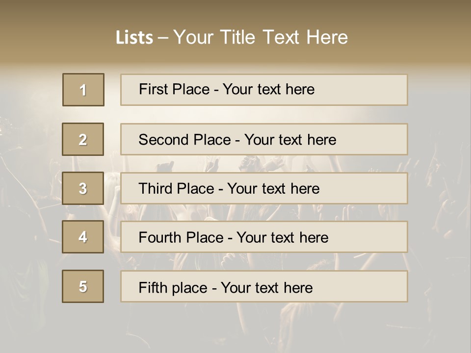 Festival Crowd Spectator PowerPoint Template