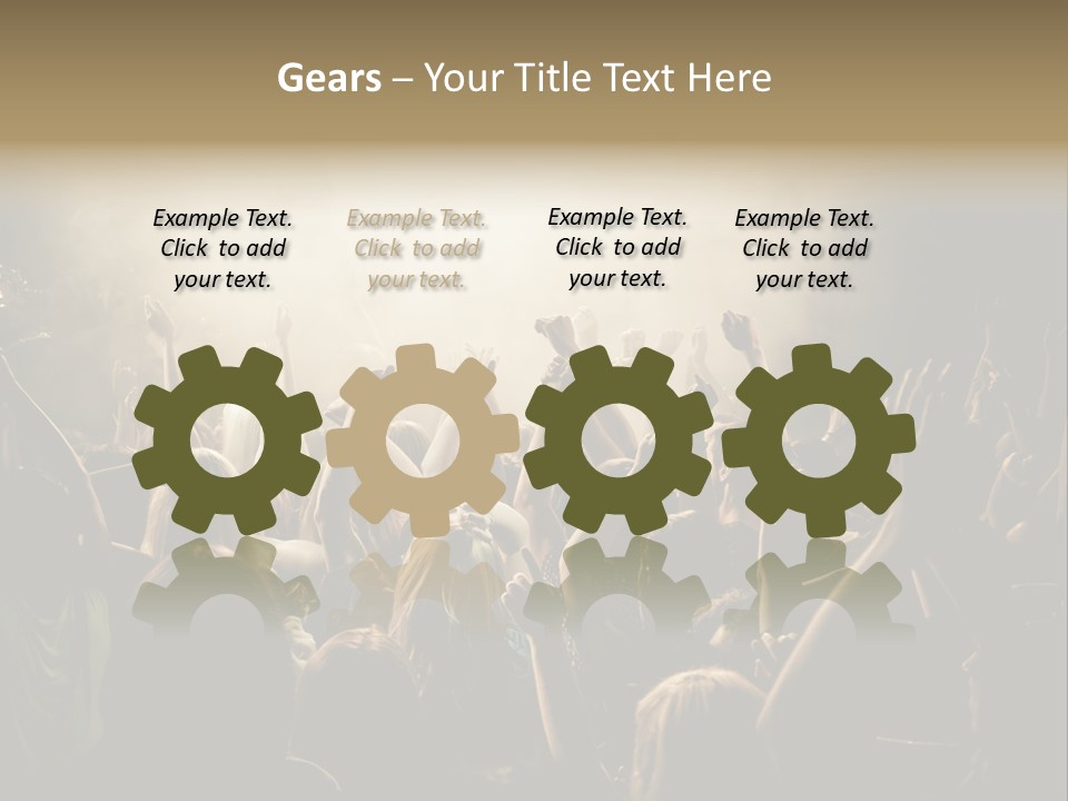 Festival Crowd Spectator PowerPoint Template