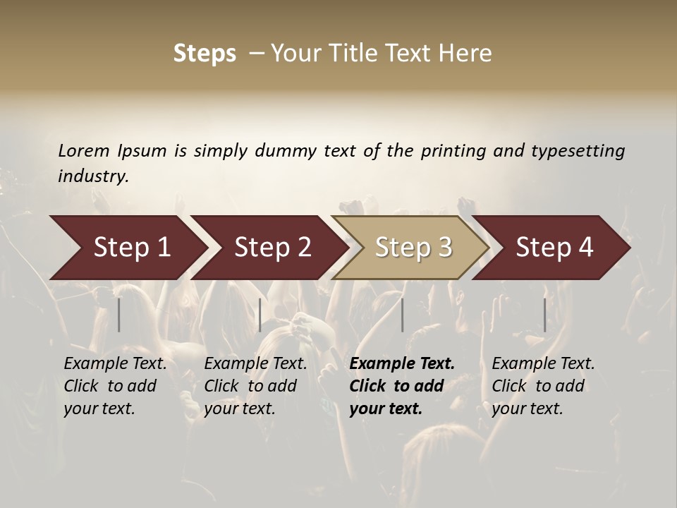 Festival Crowd Spectator PowerPoint Template