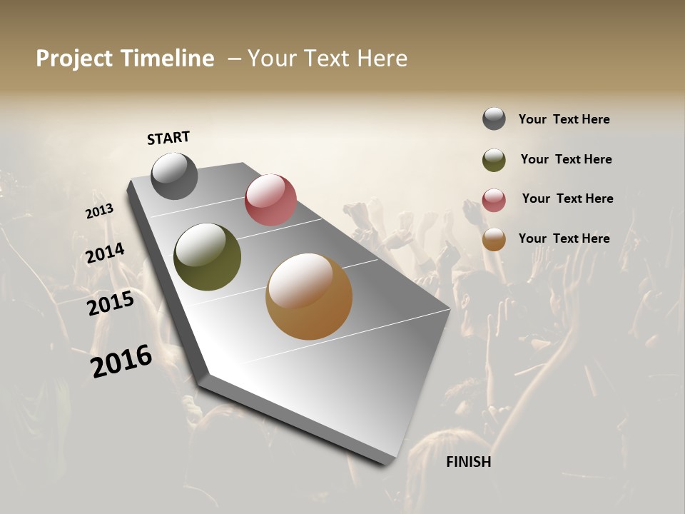 Festival Crowd Spectator PowerPoint Template