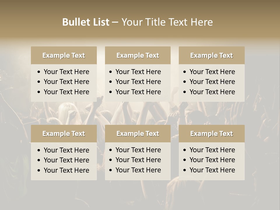 Festival Crowd Spectator PowerPoint Template