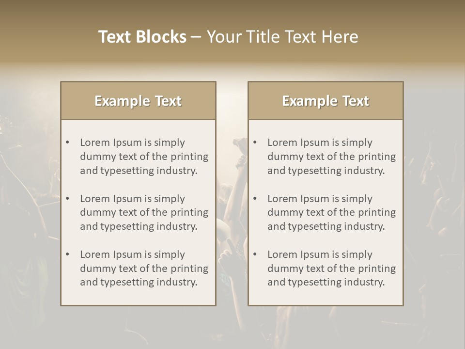 Festival Crowd Spectator PowerPoint Template