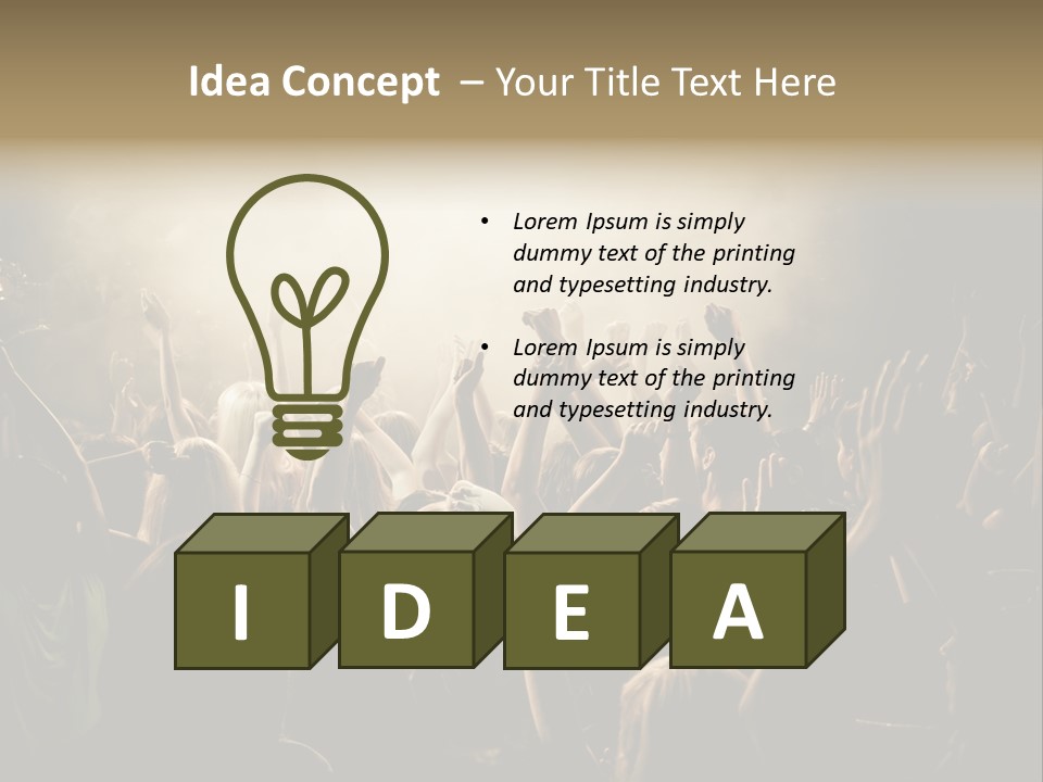 Festival Crowd Spectator PowerPoint Template