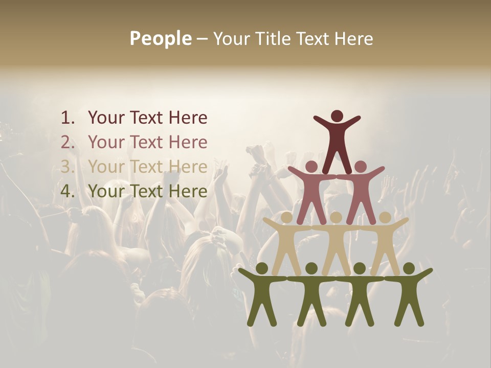 Festival Crowd Spectator PowerPoint Template