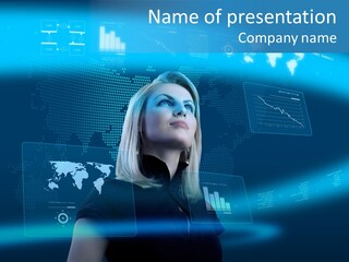 Isolated Caucasian Finance PowerPoint Template