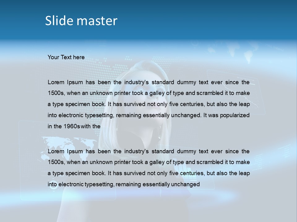 Isolated Caucasian Finance PowerPoint Template