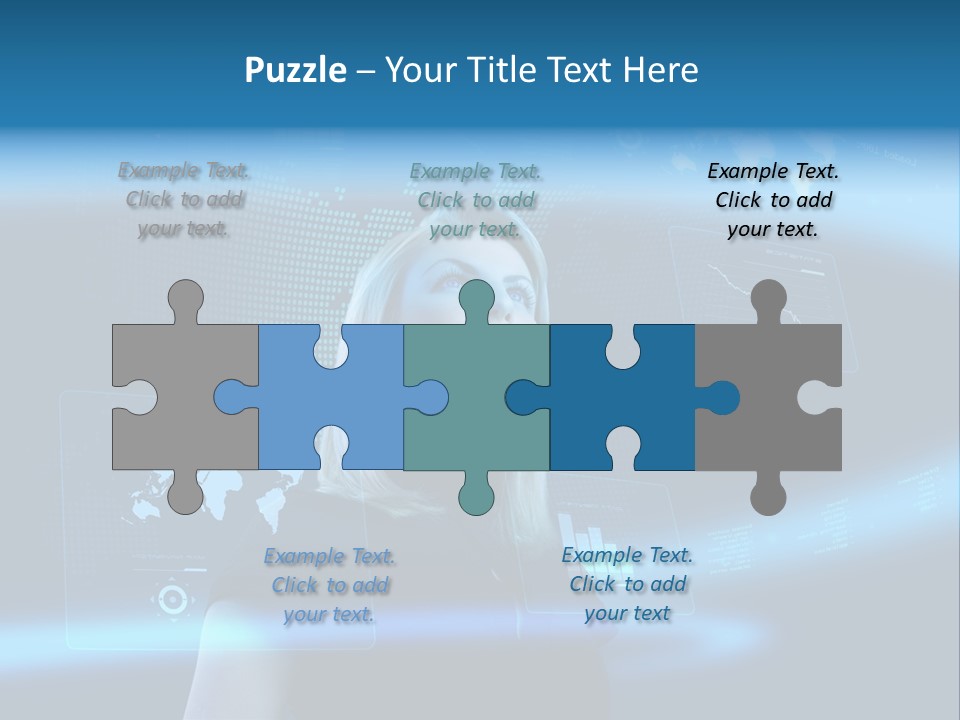 Isolated Caucasian Finance PowerPoint Template