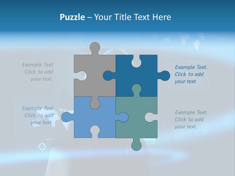 Isolated Caucasian Finance PowerPoint Template