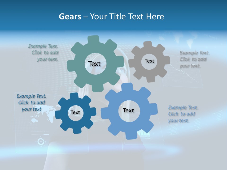 Isolated Caucasian Finance PowerPoint Template