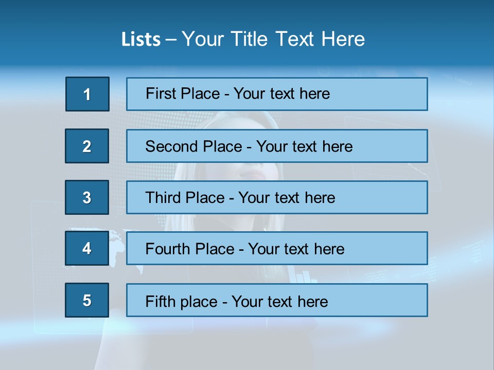Isolated Caucasian Finance PowerPoint Template