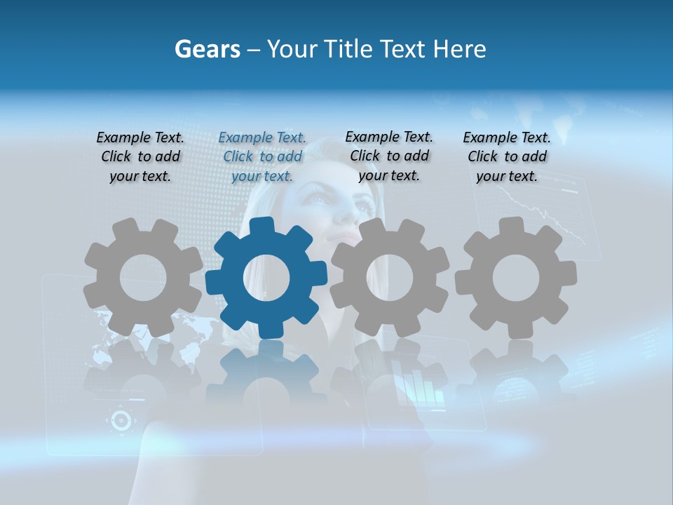 Isolated Caucasian Finance PowerPoint Template